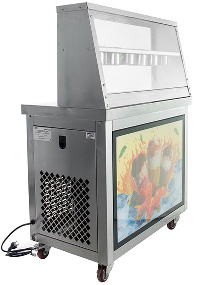 Фризер для жареного мороженого Foodatlas KCB-1Y (контейнеры) (световой короб) (стол для топпингов)