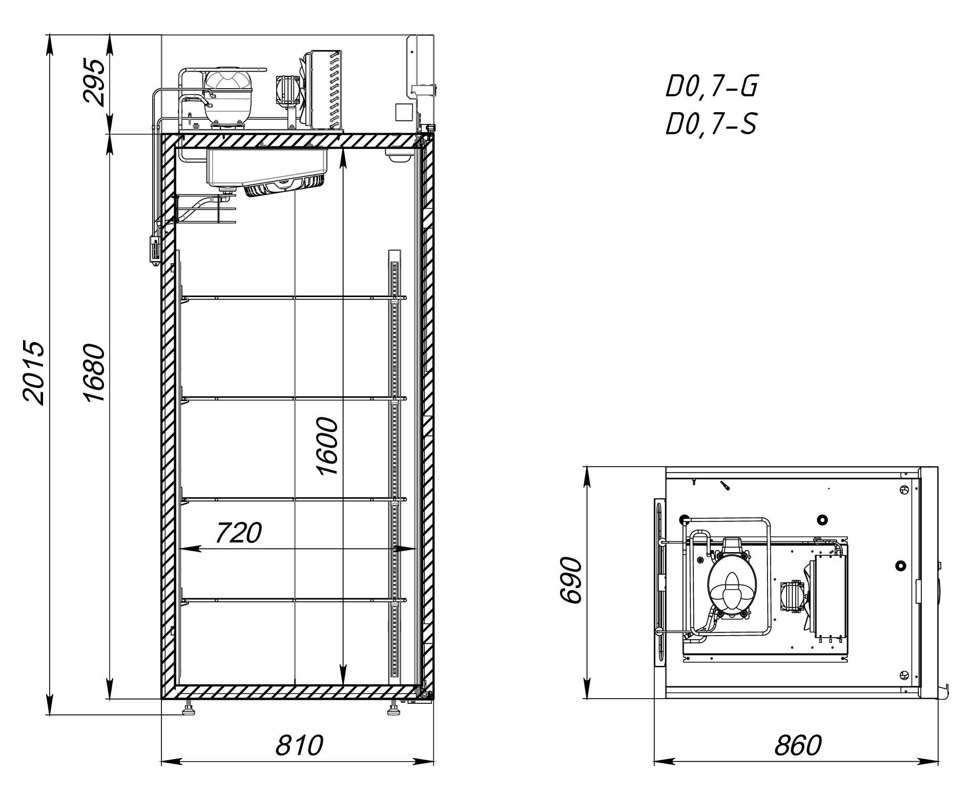 Шкаф холодильный Аркто V0.7-SD