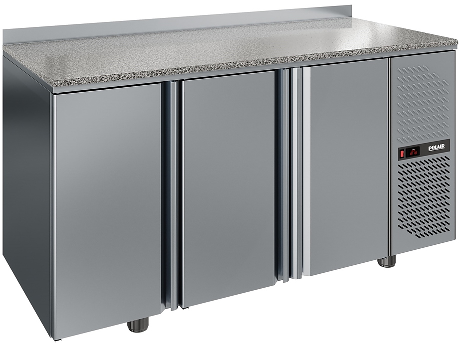 Стол холодильный Polair TM3-G гранит с бортом