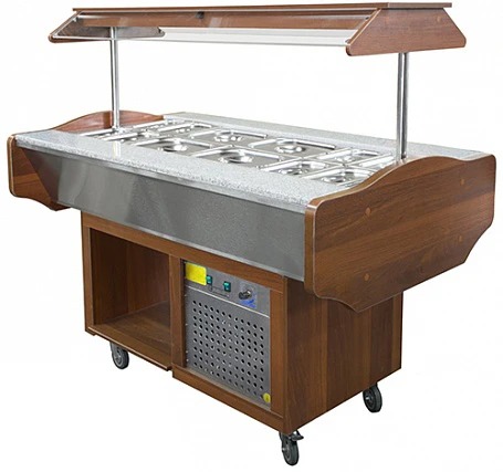 Салат-бар охлаждаемый ПищТех СОЭП-ШС-Г (орех)