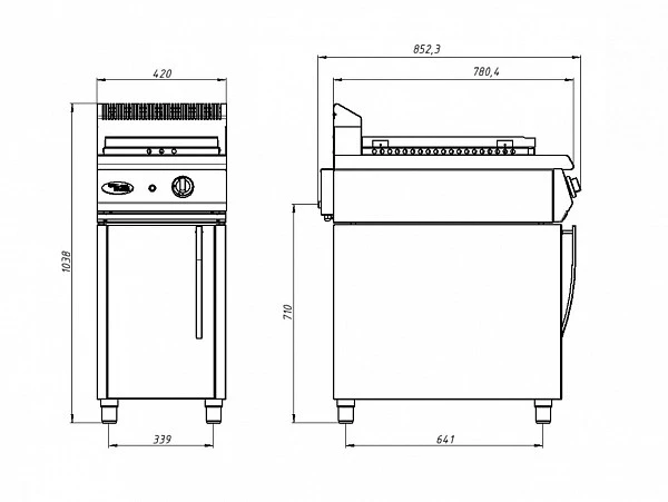 Жарочная поверхность Grill Master Ф1ПЖГ/800 (50066)