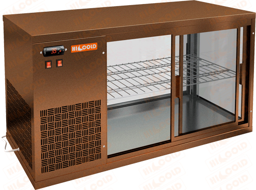 Витрина холодильная Hicold VRL 1300 L (Brown) (настольная)