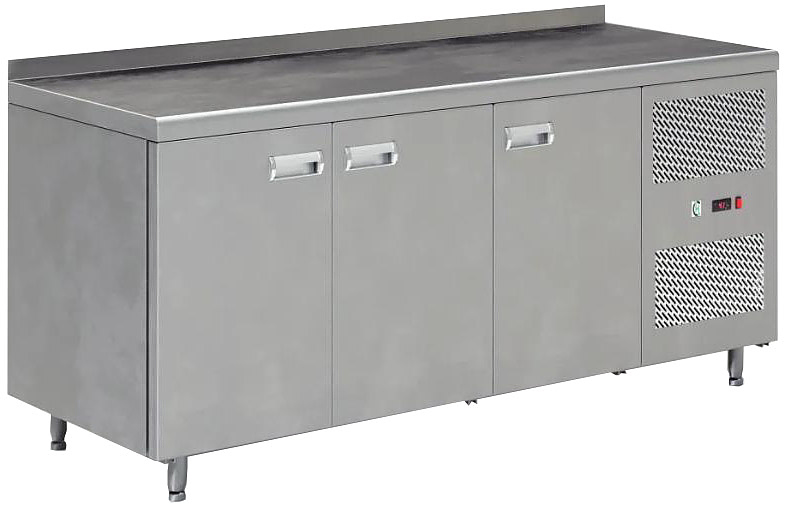 Стол холодильный LARK GN111/TN 1835*900*1800 (с витриной и гастроемкостями)